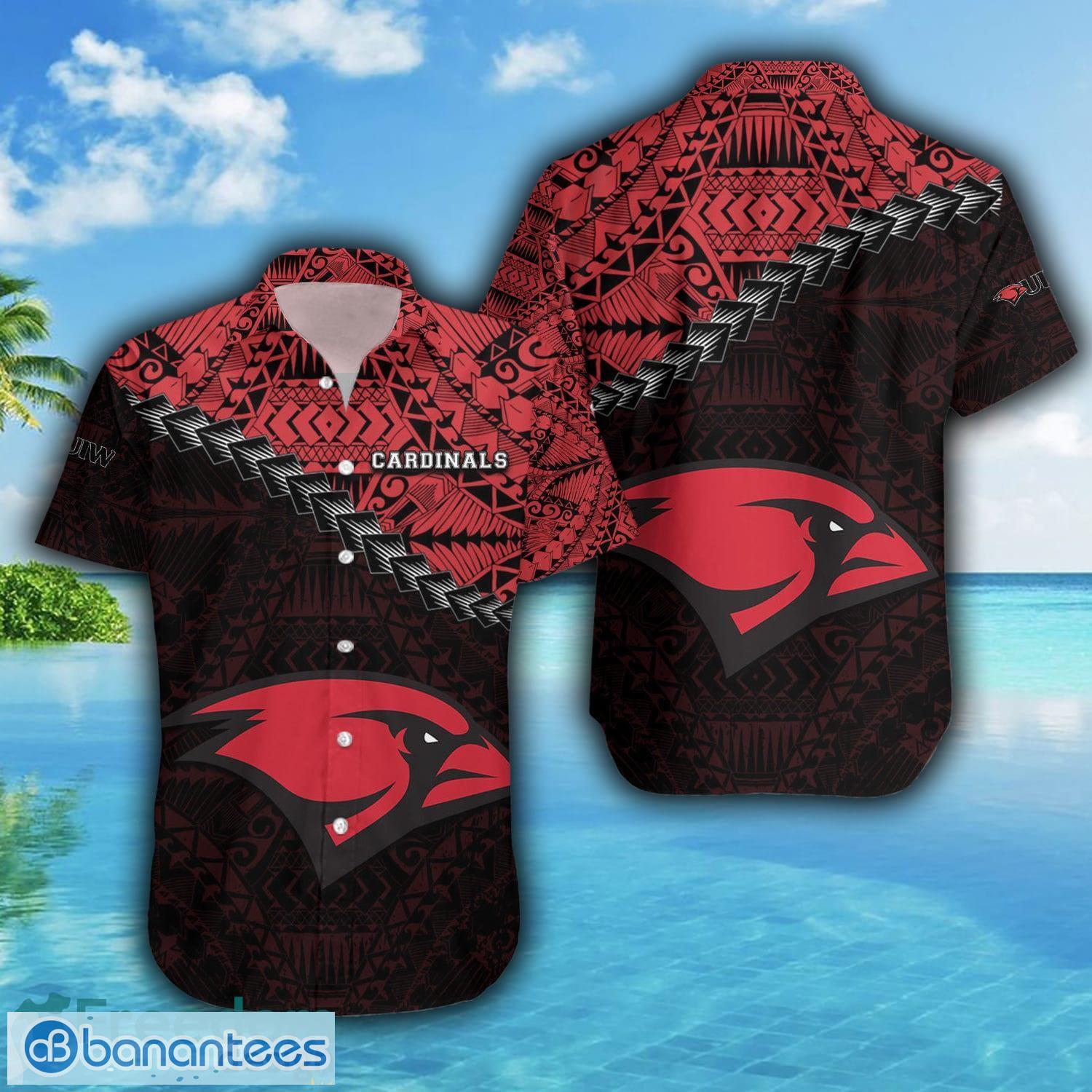 Incarnate Word Cardinals 3D Hawaiian Shirt Grunge Polynesian