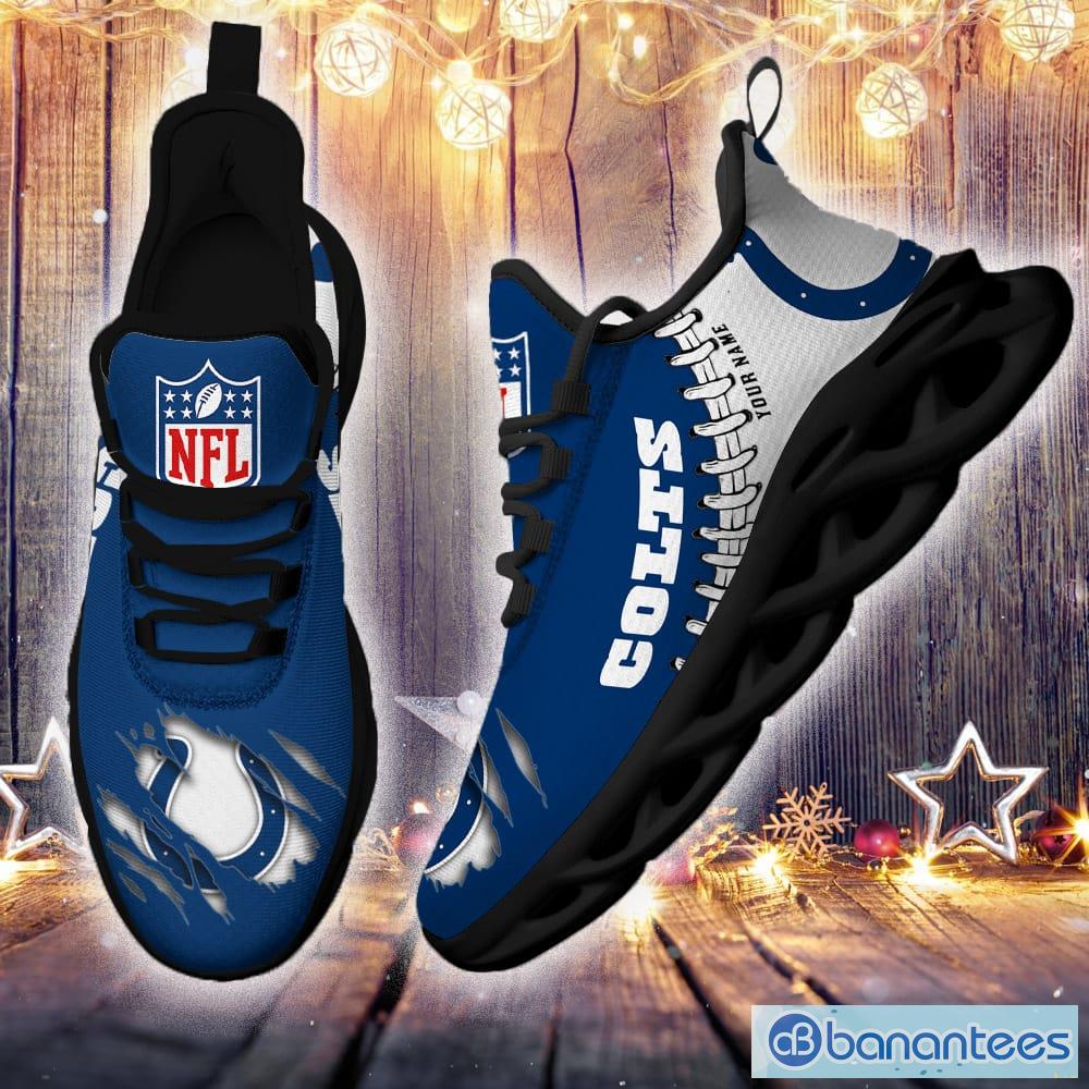 Indianapolis Colts Custom Name Luxury NFL Max Soul Shoes Design 8 Chunky  Sneakers For Men And Women - Banantees