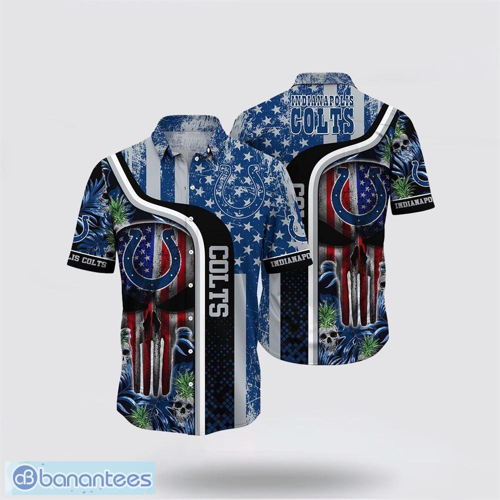 Indianapolis Colts Skull Halloween NFL Show Off Your Team Spirit In  Tropical Hawaiian Shirt - Banantees