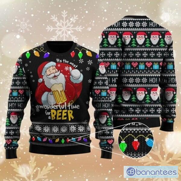 Tennessee Titans Christmas Santa Claus Pattern Knitted Ugly Christmas  Sweater AOP Gift For Men And Women