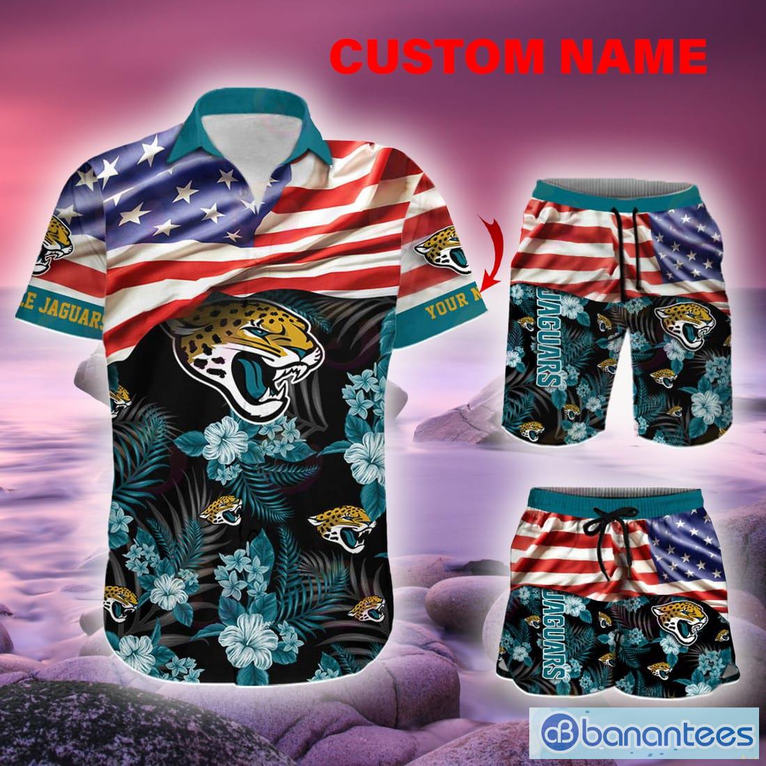 Jacksonville Jaguars Custom Name NFL Hawaiian Shirt And Shorts Gift For Men  And Women Fans - Banantees