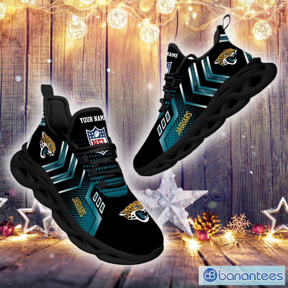 Jacksonville Jaguars Custom Name NFL Max Soul Shoes Chunky Sneakers Gift  For Fans - Banantees