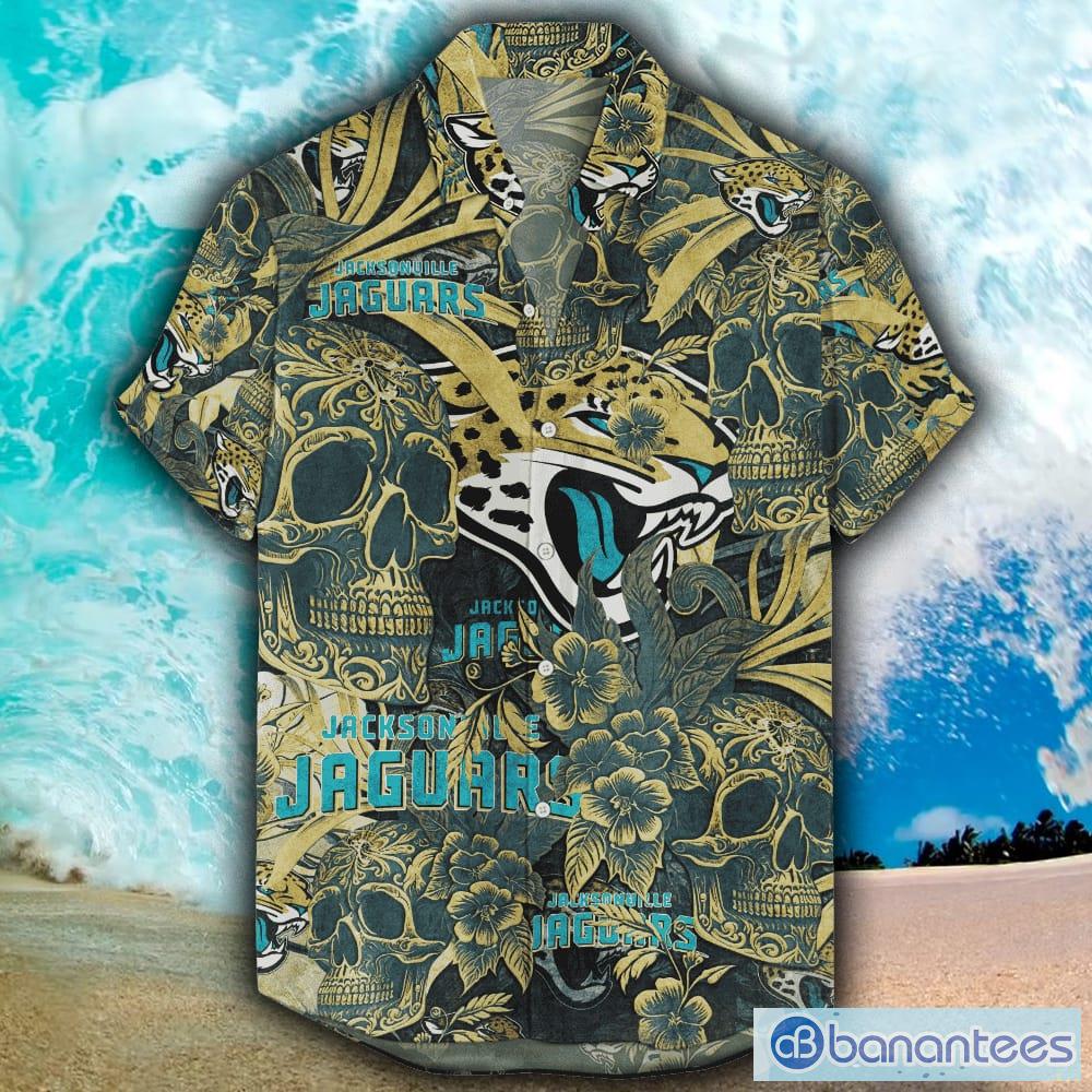 Jacksonville Jaguars Hawaiian Jungle Skull NFL Beach Summer Men And Women  For Fans Gift - Banantees