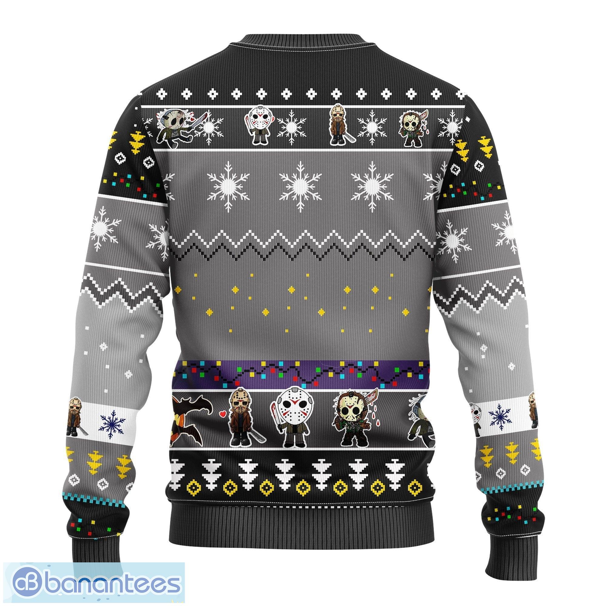 jason voorhees chibi ugly christmas sweater for men women 1 image Jason Voorhees Chibi Ugly Christmas Sweater For Men Women - Jason Voorhees Chibi Ugly Christmas Sweater Amazing Gift Idea Thanksgiving Gift_2