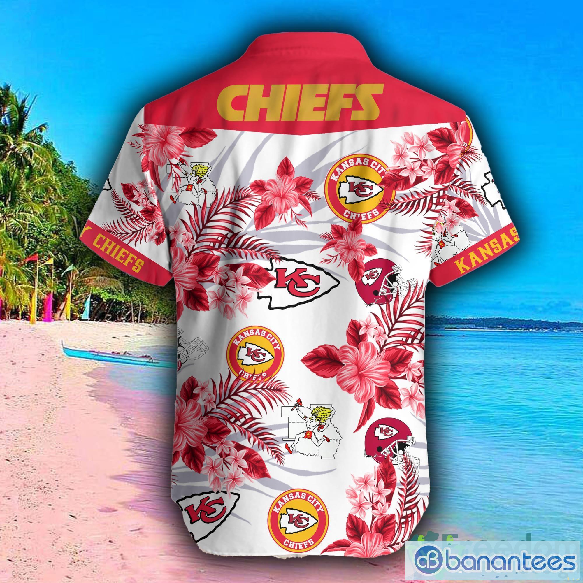 Kansas City Chiefs NFL Mens Floral Button Up Shirt