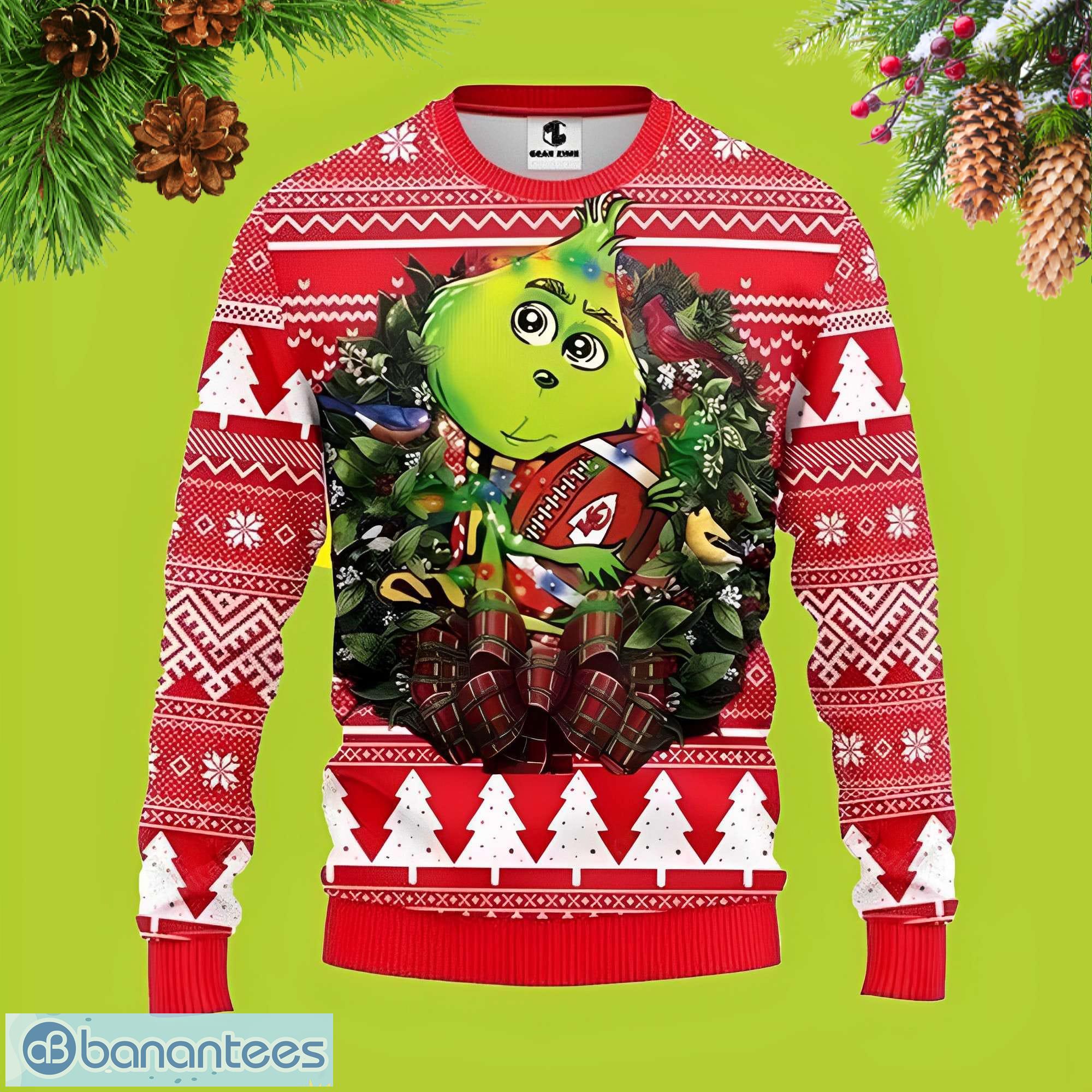 KC Chiefs NFL Cute Grinch Funny Xmas s, Grinch Party Ugly Christmas Sweater - KC Chiefs NFL Cute Grinch Funny Xmas Sweaters, Grinch Ugly Sweater