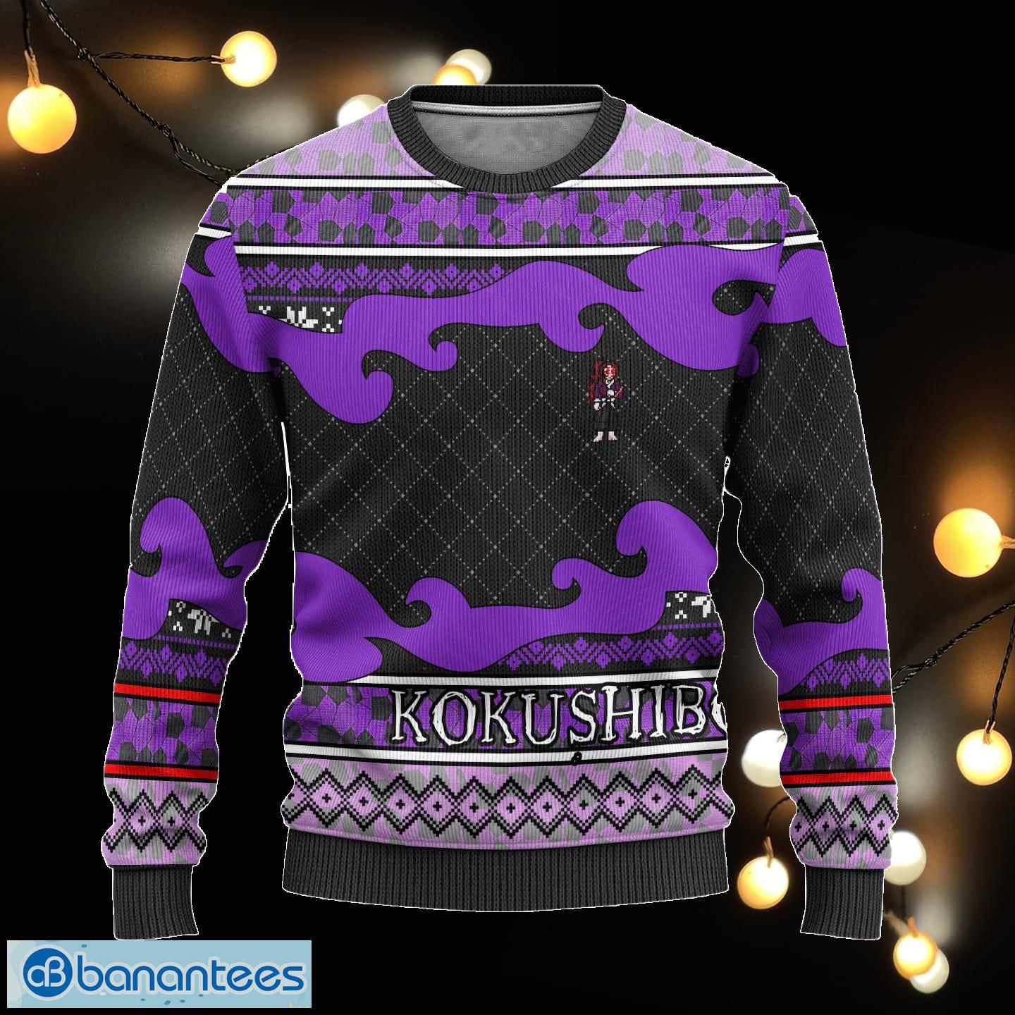 Demon Slayer Kokushibo Anime Xmas Ugly Christmas Sweater Gift For Men Women  - Banantees