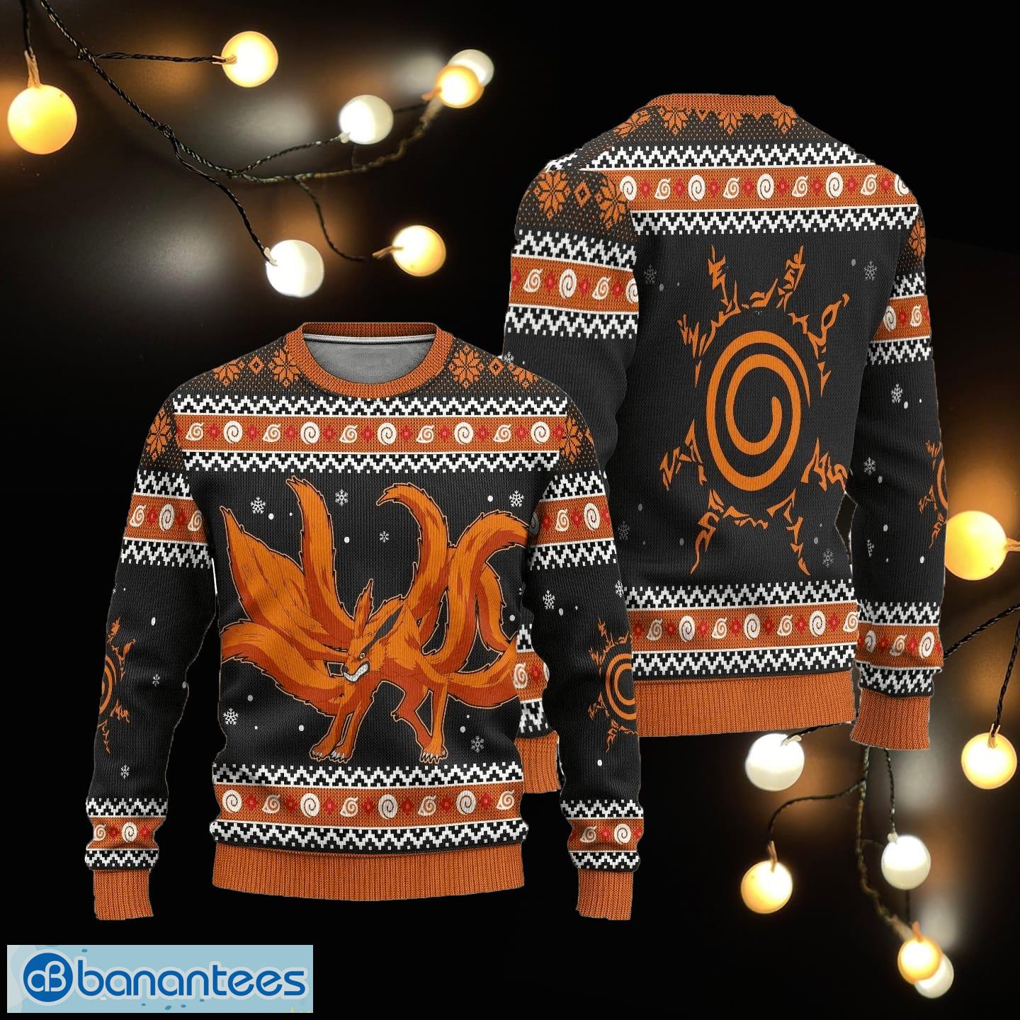 kurama naruto anime xmas ugly christmas sweater gift for men women 4 image Kurama Naruto Anime Xmas Ugly Christmas Sweater Gift For Men Women - Kurama Naruto Anime Ugly Christmas Sweater Xmas Gift_5