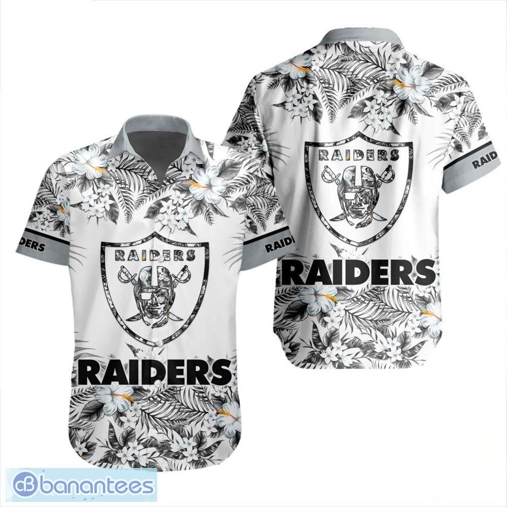 NFL Las Vegas Raiders Hawaiian Shirt Floral Button Up Shirt