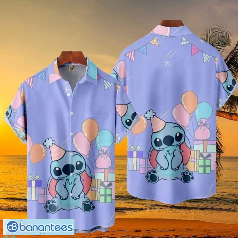 Men's Lilo & Stitch Hawaiian Button-Down Shirt