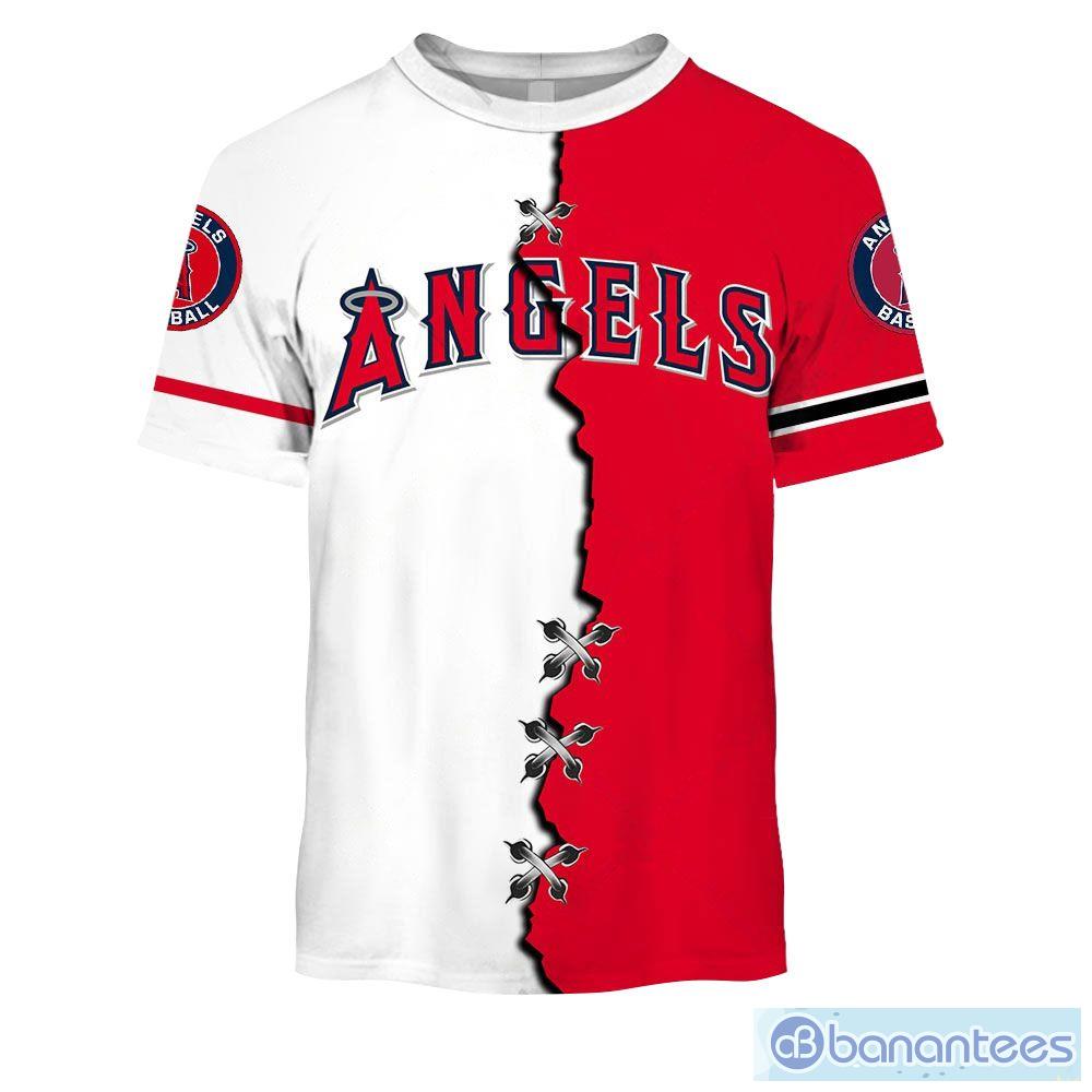 Los Angeles Angels Custom Number And Name AOP MLB Hoodie Long