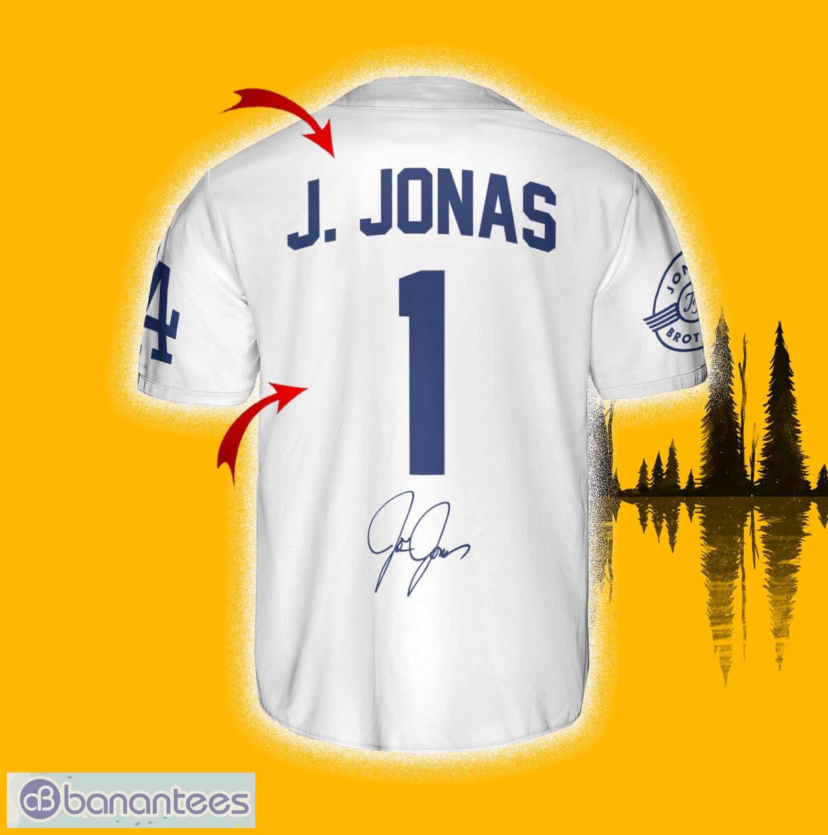 LA Dodgers N. Jonas Baseball Jersey - White - Scesy