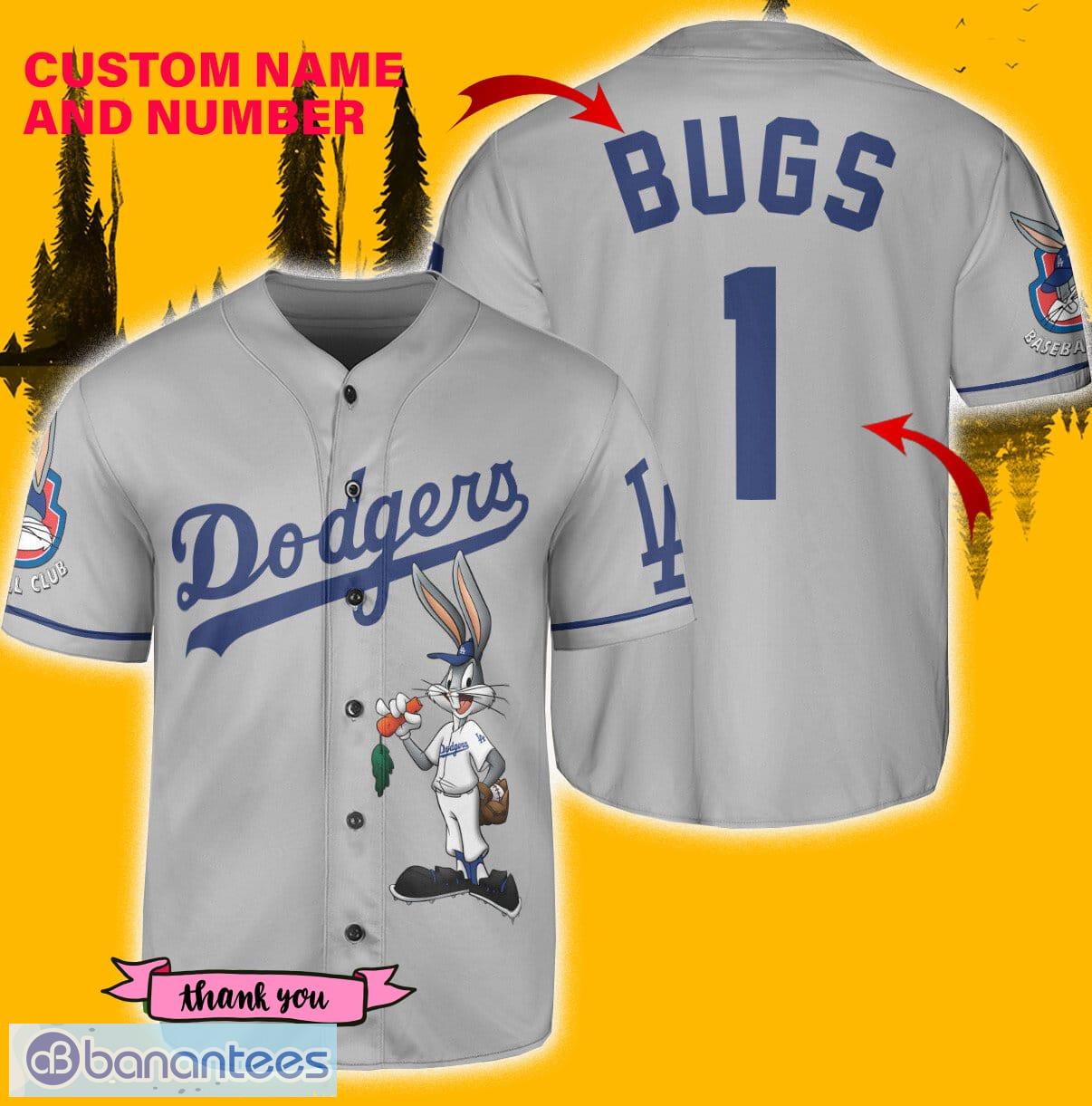 LA Dodgers Lilo & Stitch Baseball Jersey - White - Scesy