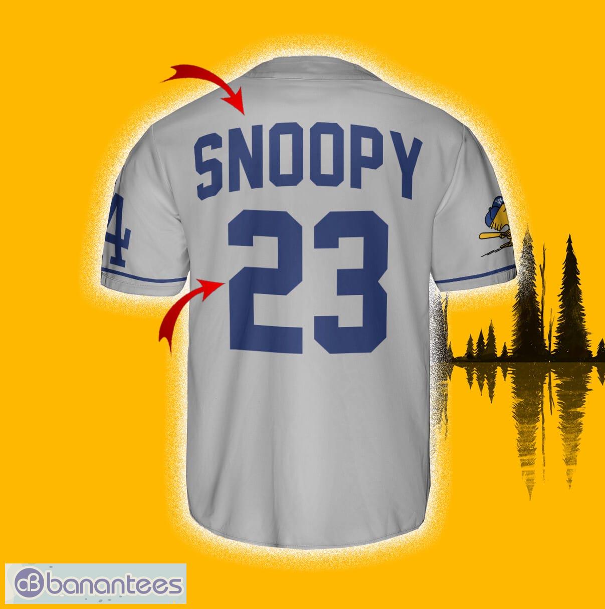 Los Angeles Dodgers Peanuts Snoopy Baseball Jersey Shirt White Custom  Number And Name - Banantees