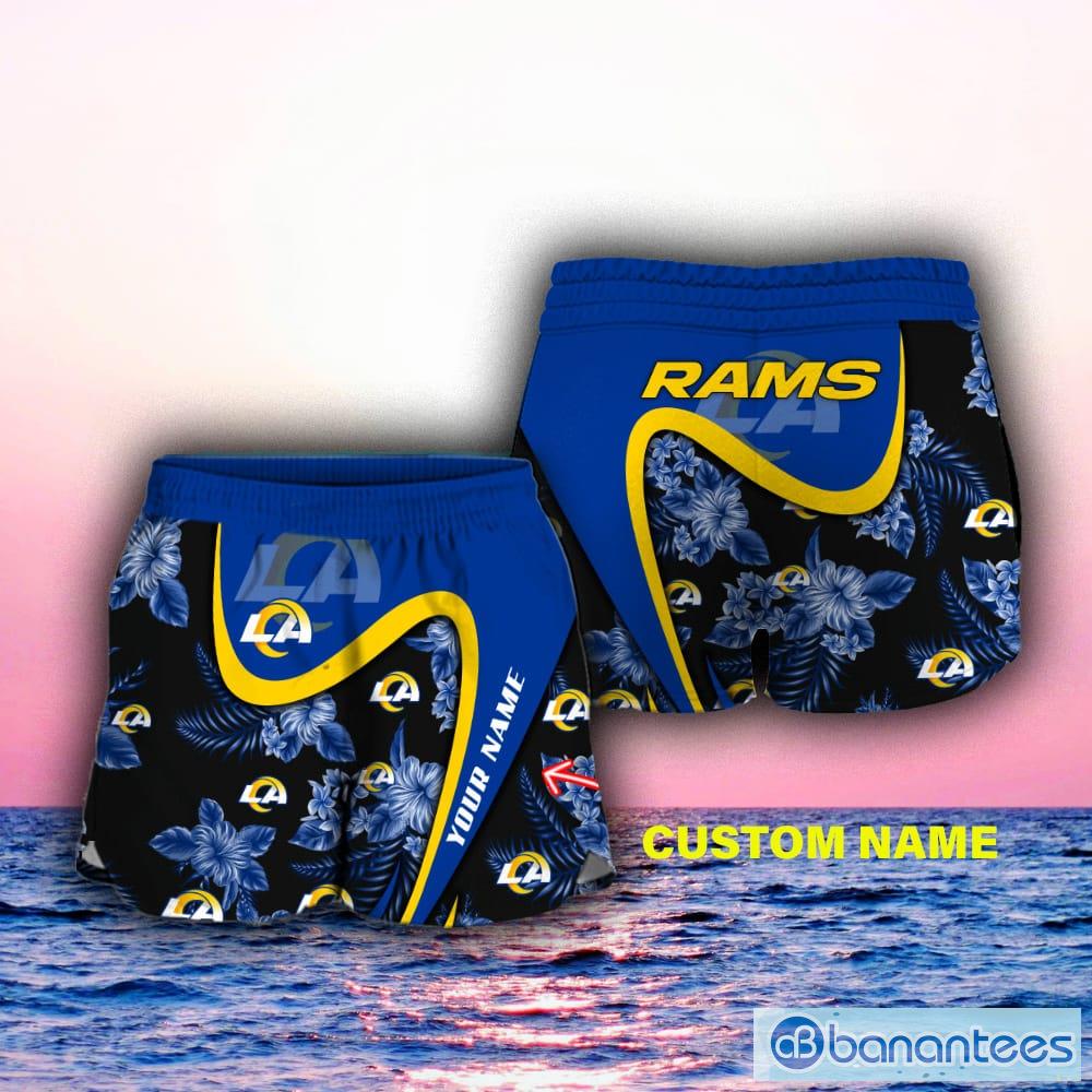 Los Angeles Rams Custom Name NFL Hawaiian Shirt And Shorts Gift