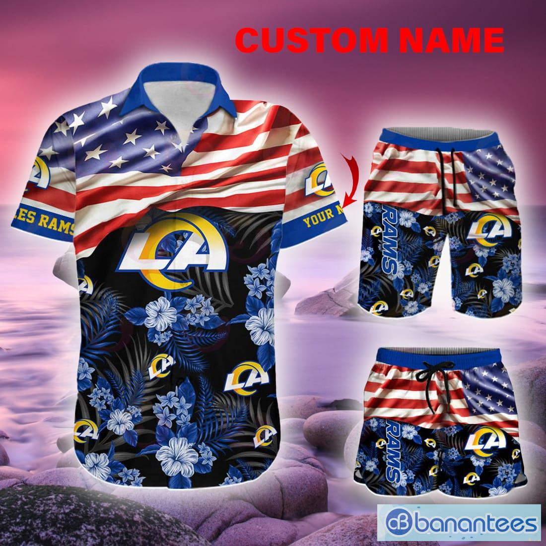 Personalized Los Angeles Rams NFL Hawaiian Shirt, beach shorts