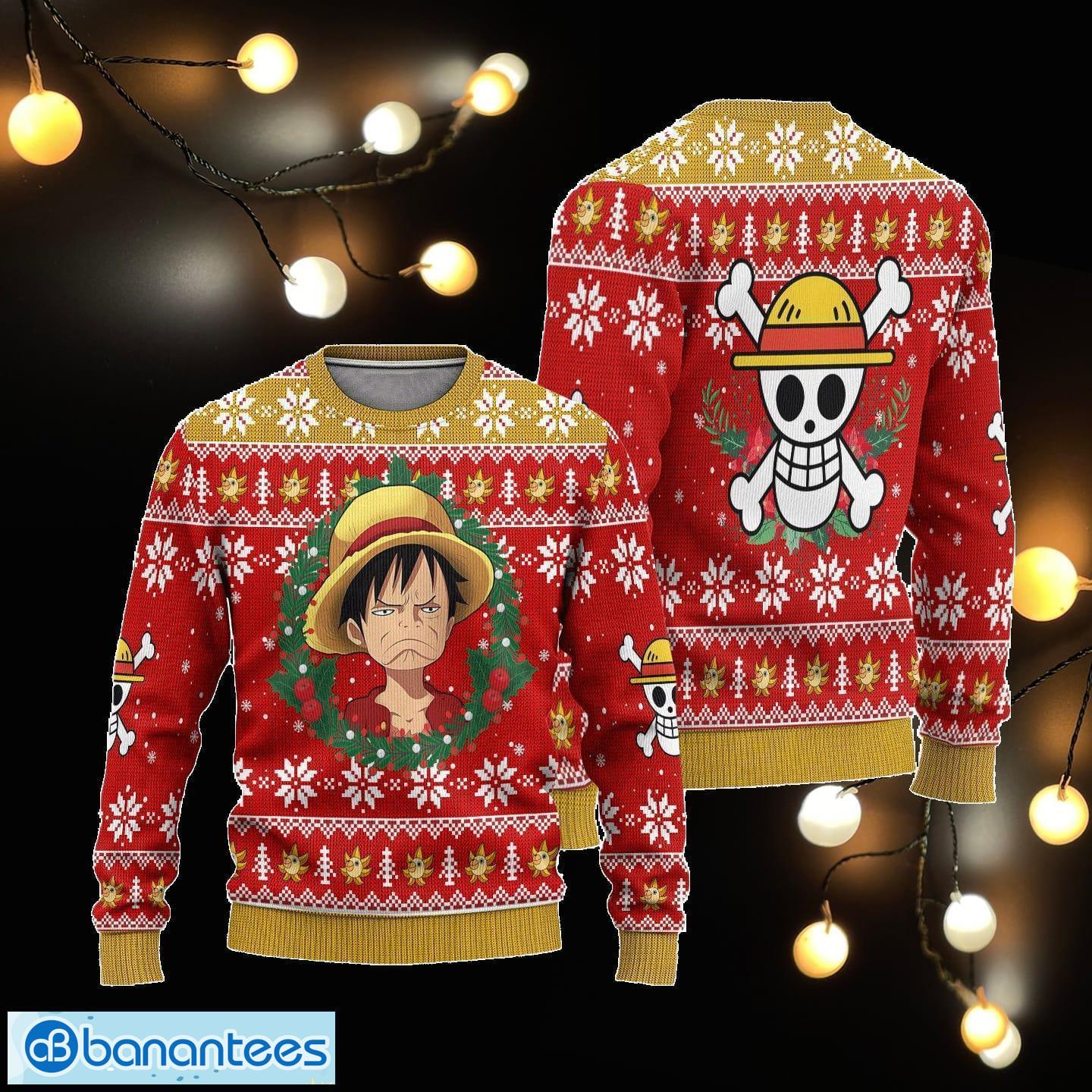 Merry Luffymas One Piece Ugly Christmas Sweater