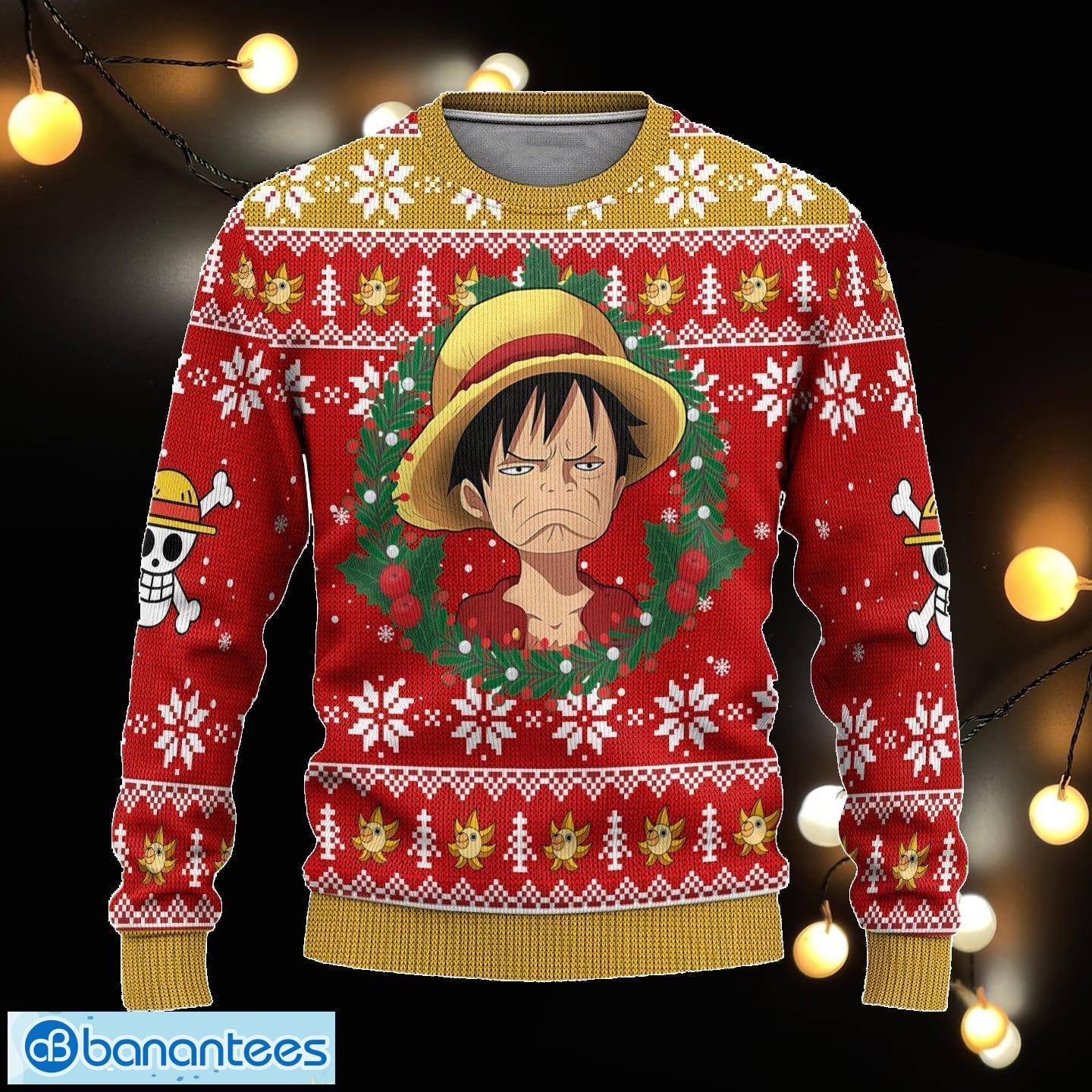 Merry Luffymas One Piece Ugly Christmas Sweater