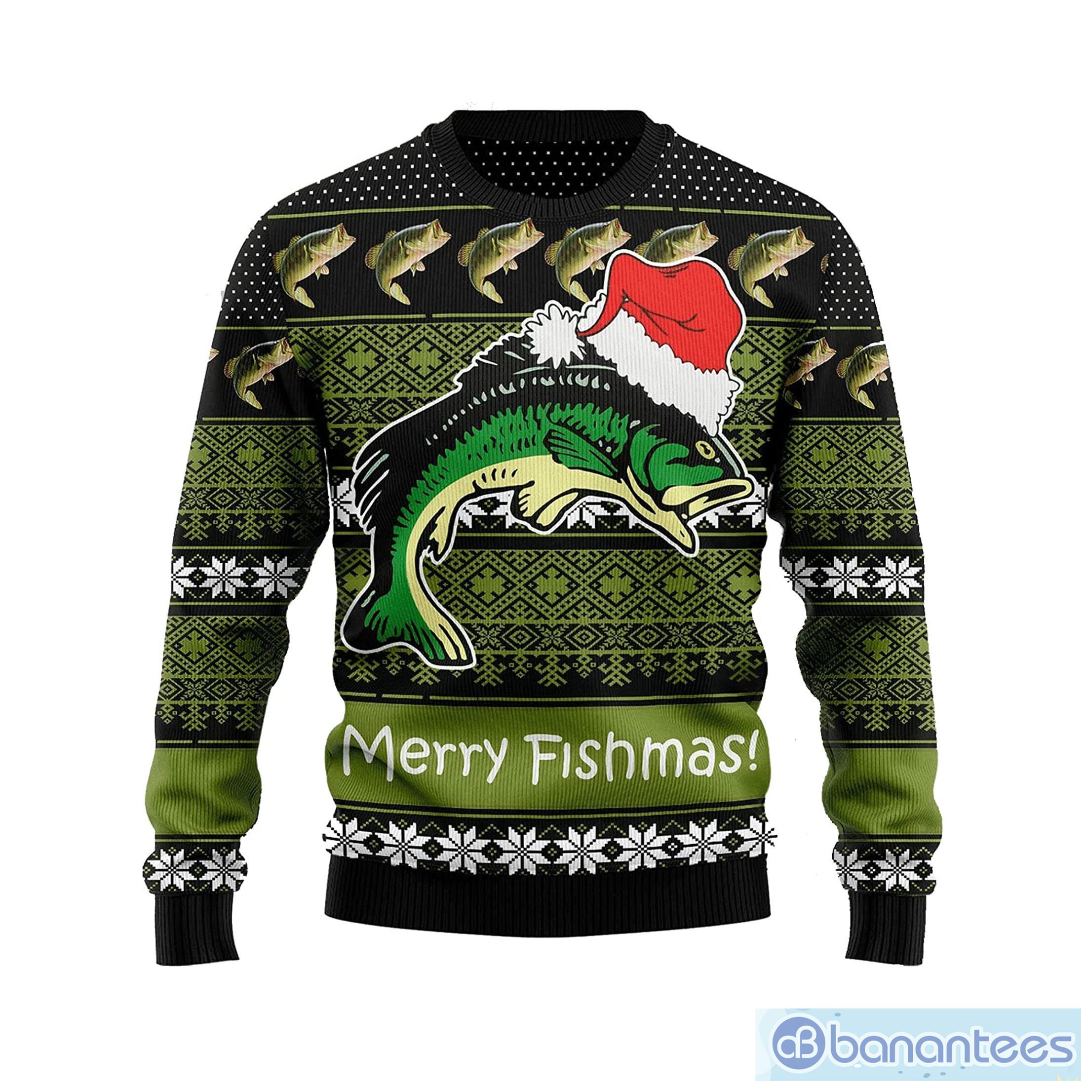 Funny Fishing Ugly Christmas Sweater For Men Women - The