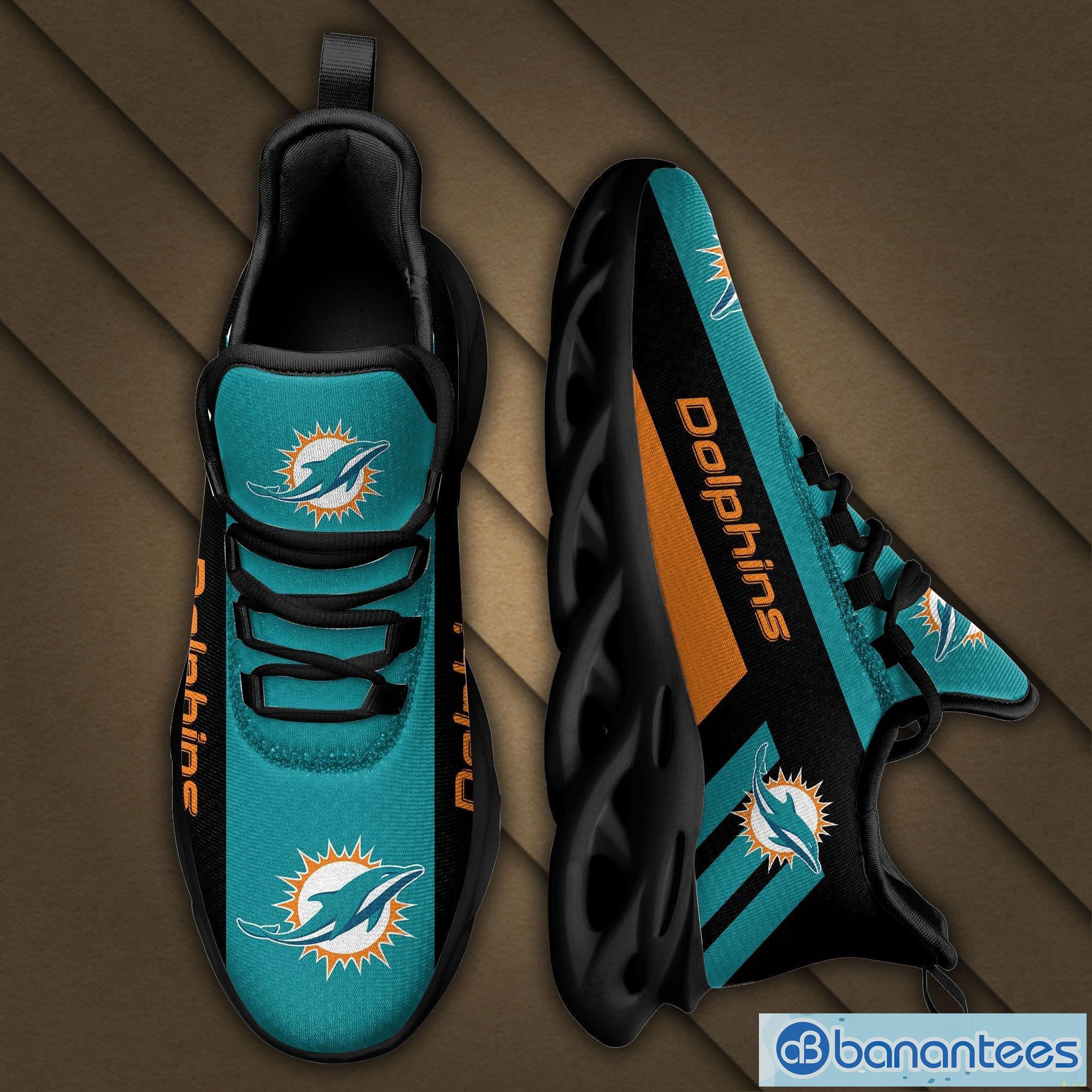 Miami Dolphins Nfl Symbol Max Soul Sneakers Sport Shoes - Banantees