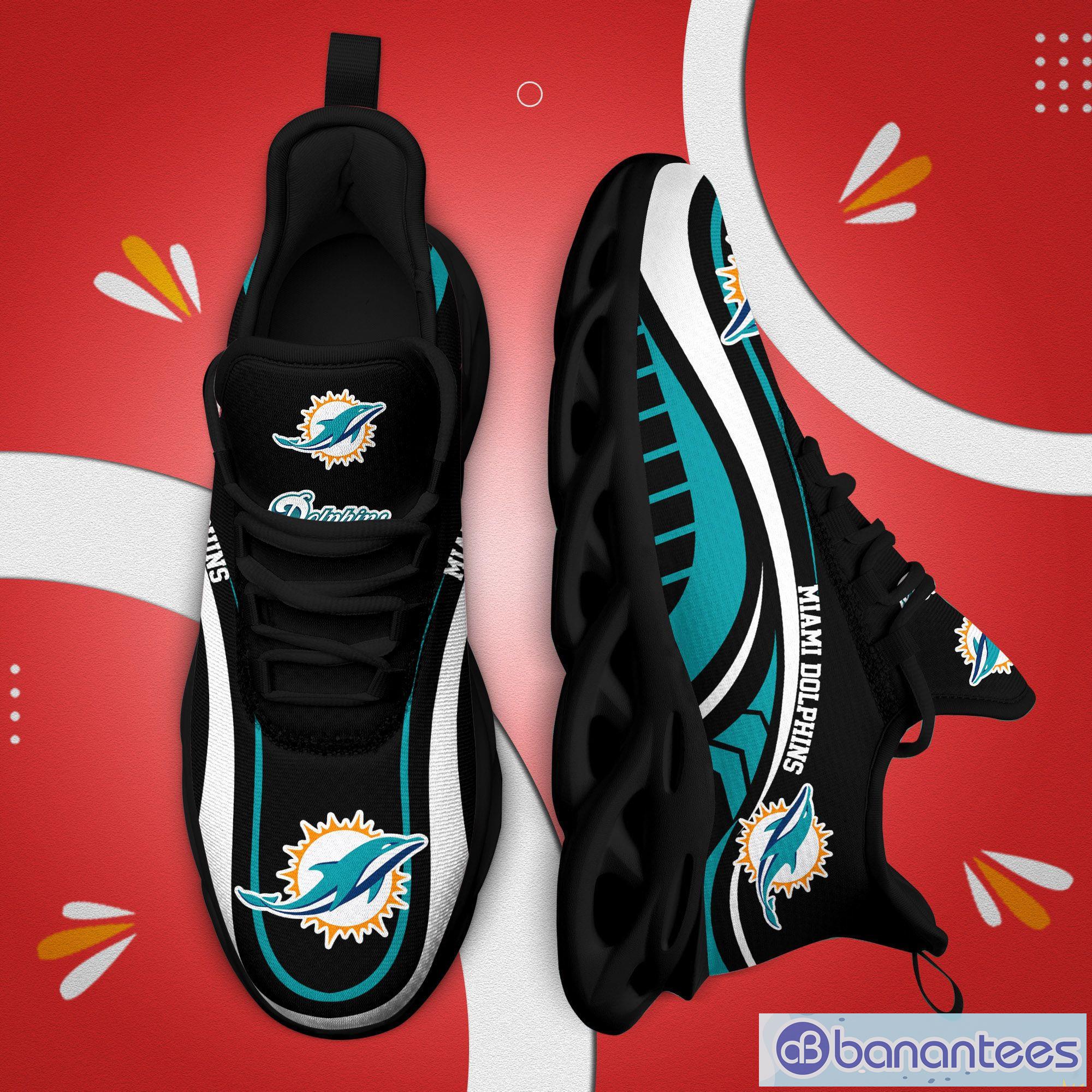 Miami Dolphins Nfl Symbol Max Soul Sneakers Sport Shoes - Banantees