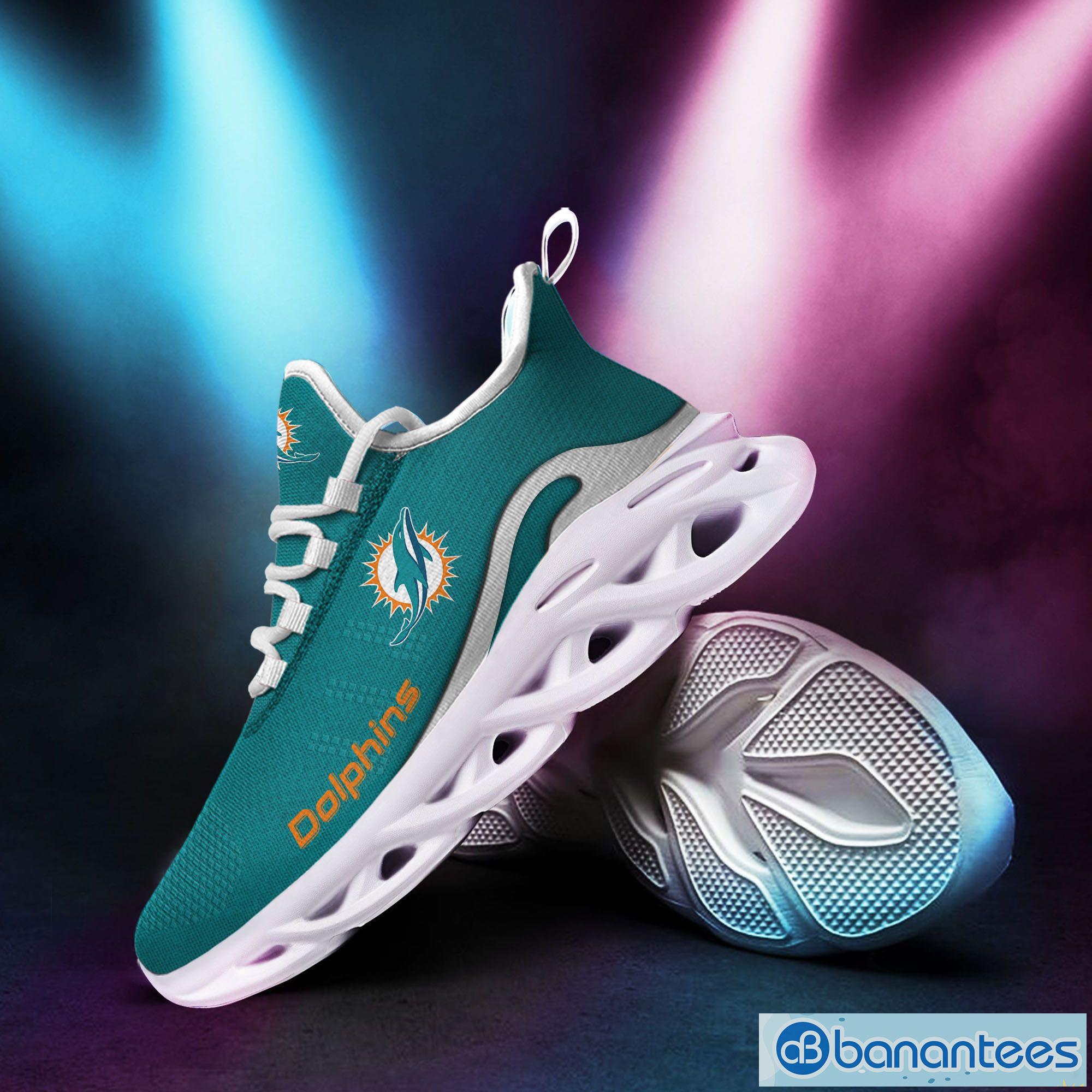 Miami Dolphins Logo Black Stripe Running Sneaker Max Soul Shoes In Aqua 7wz  Gift For Men And Women - Banantees