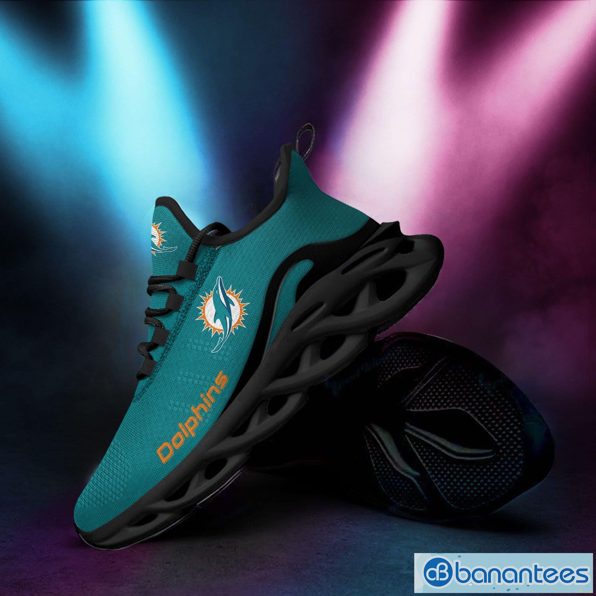 Miami Dolphins Logo Running Sneaker Max Soul Shoes In Aqua Gift For Men And  Women - Banantees