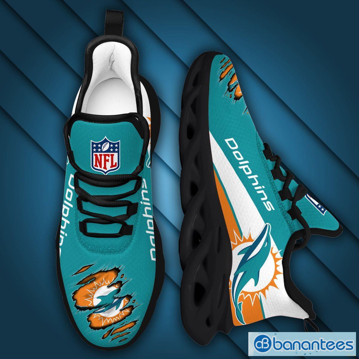 Miami Dolphins NFL Symbol Max Soul Sneakers Running Shoes - Banantees