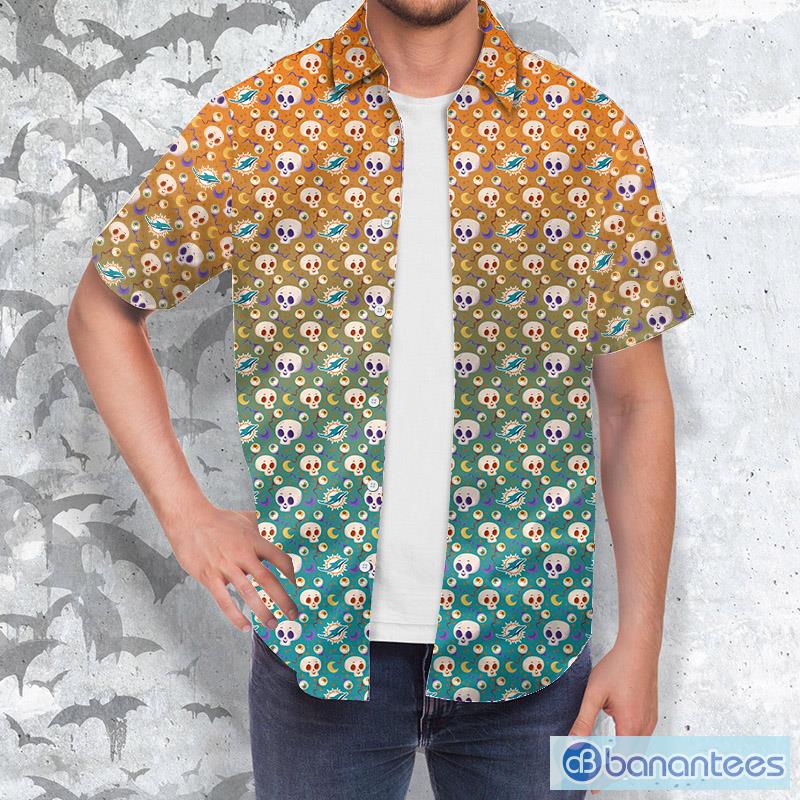 Miami Dolphins Hawaiian Top Mens Casual Button-down Top Summer