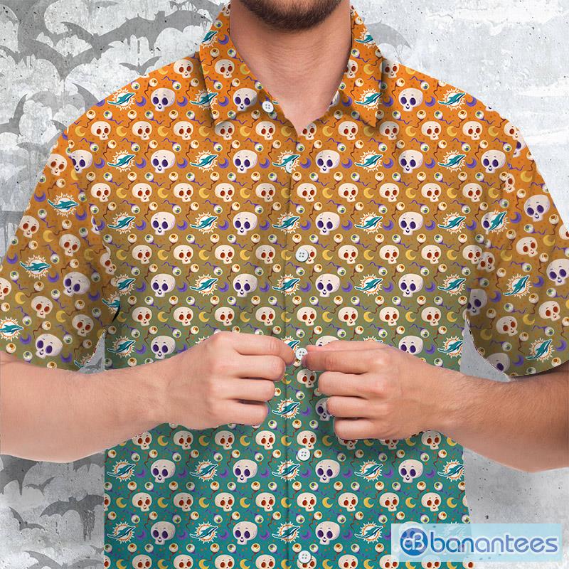 Miami Dolphins Shirts Suit Button Down Hawaiian Tops Summer Casual