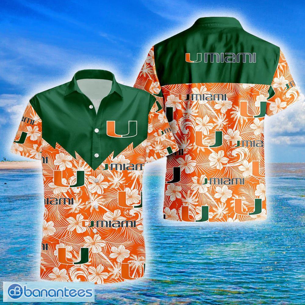 Miami Hurricanes Coconut Pattern 3D T-Shirt For Fans - Banantees