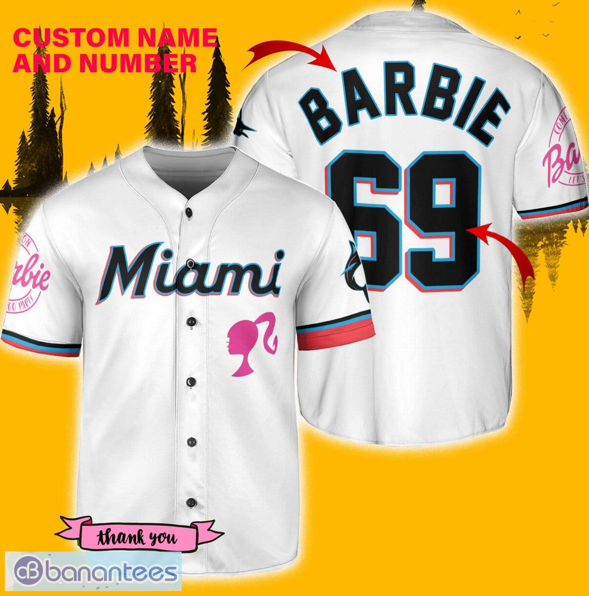 Miami Marlins Barbie Baseball Jersey Black - Scesy