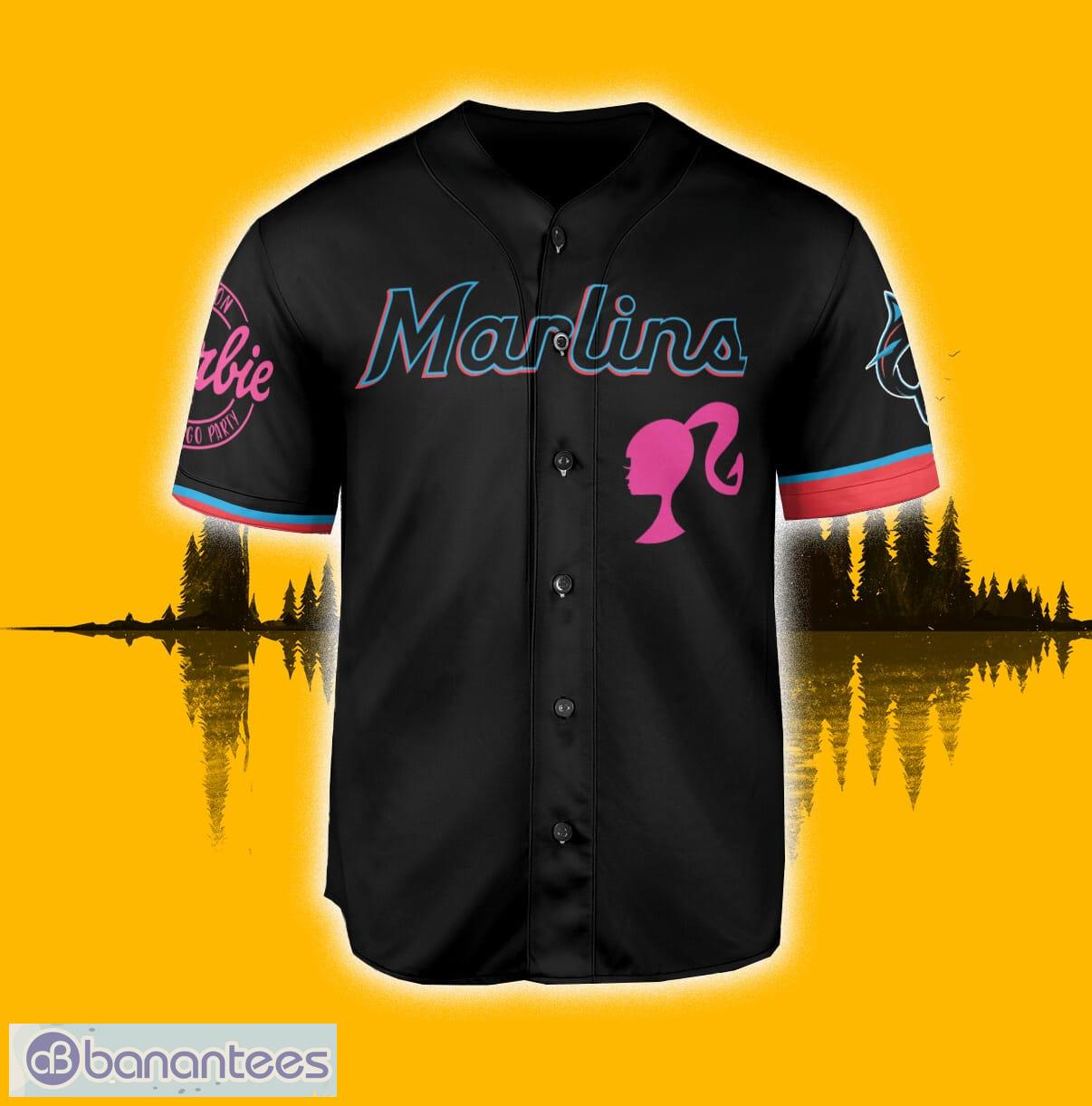 MLB Miami Marlins Custom flat brim Baseball Jersey Shirt Custom Number And  Name - Banantees
