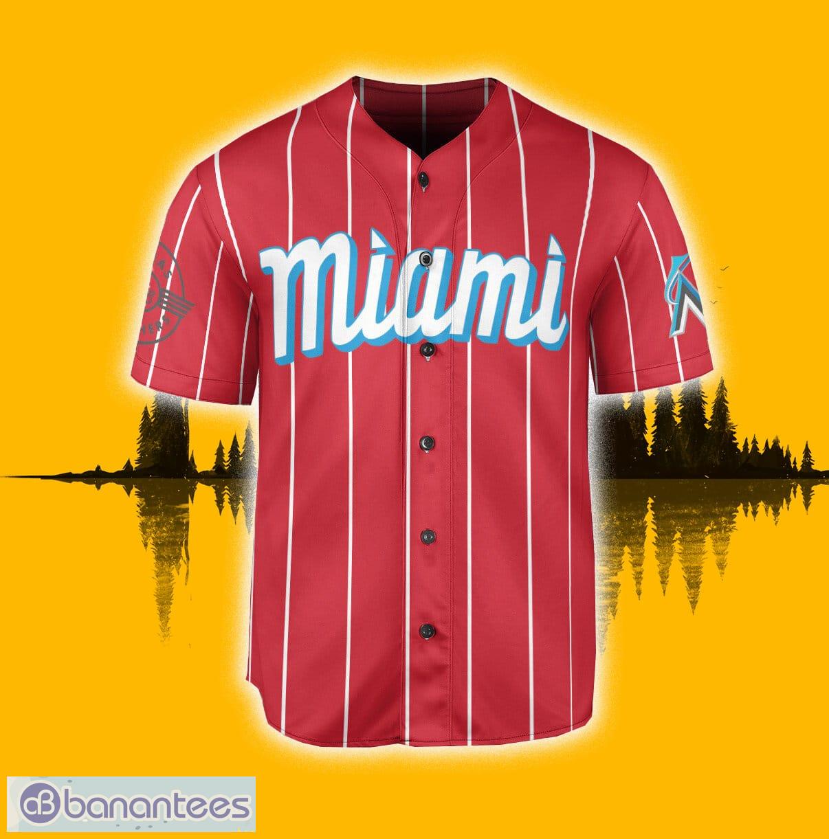 Miami Marlins K. Jonas Jersey Baseball Shirt Red Custom Number And