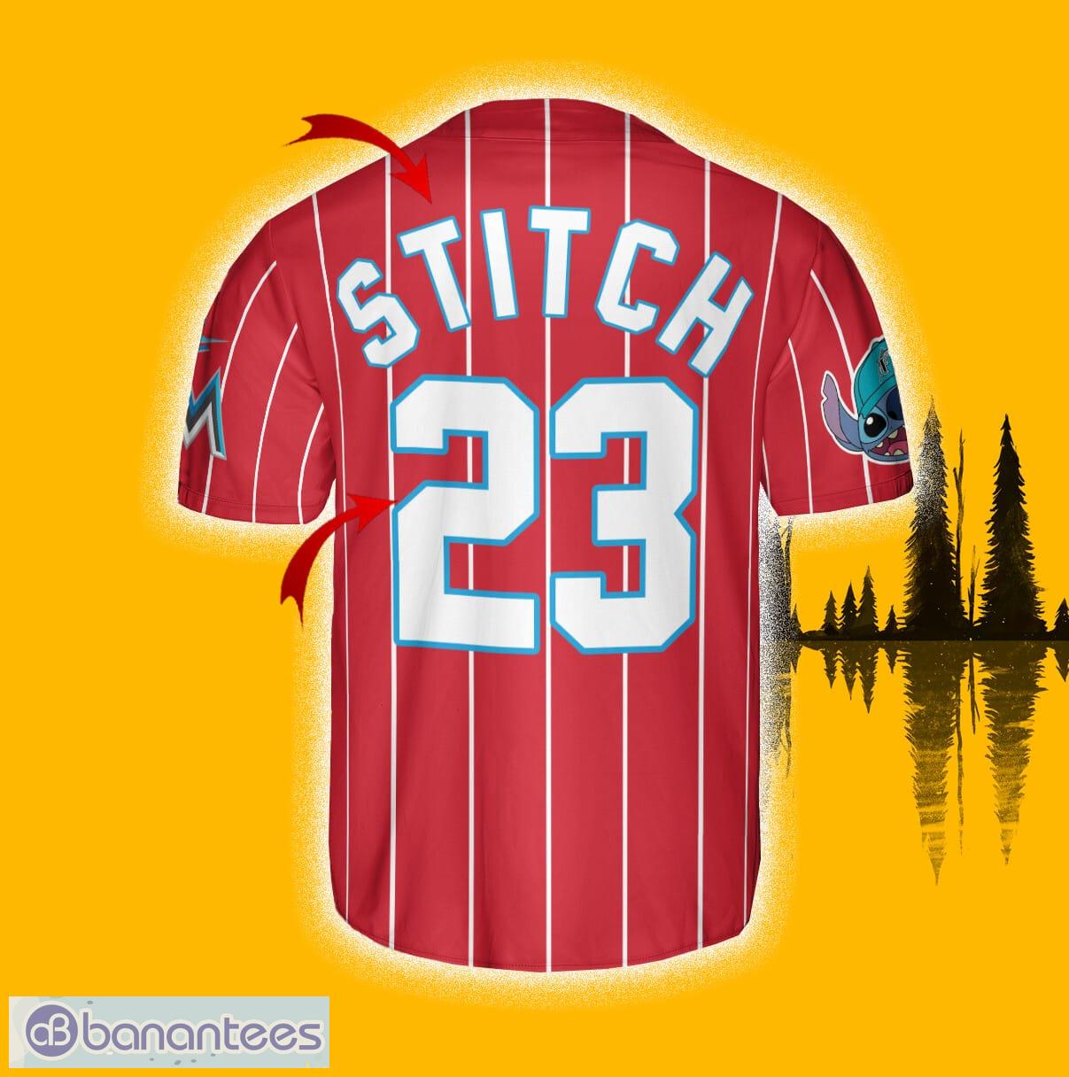 Miami Marlins Lilo & Stitch Jersey Baseball Shirt Red Custom Number And  Name - Banantees