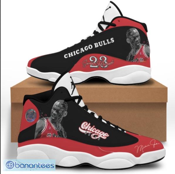 Michael Jordan 23 Chicago Bulls All Over Print Shoes Air Jordan 13 For Men  Women - Banantees