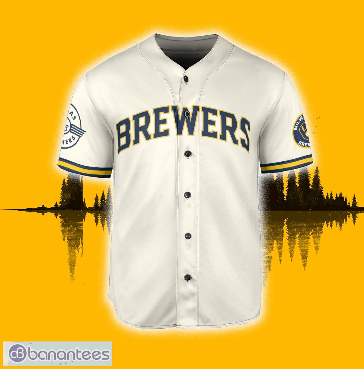 Milwaukee Brewers Custom Name & Number Baseball Jersey Shirt Best
