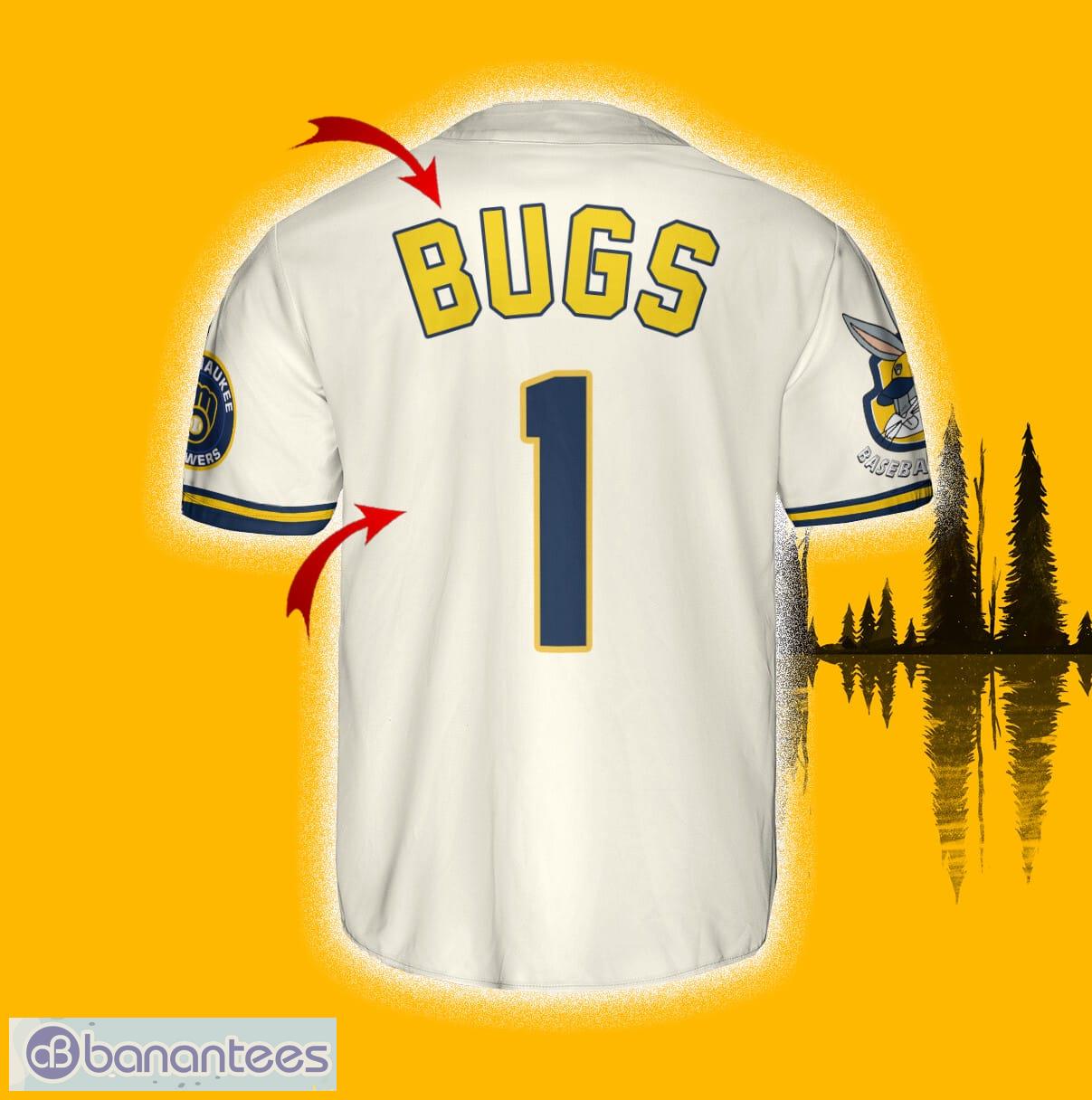 Milwaukee Brewers Bugs Bunny Baseball Jersey - Cream - Scesy