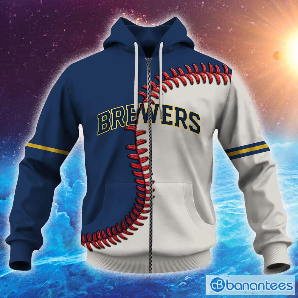 Milwaukee Brewers 3D Hoodie Zip Hoodie For Men Women MLB Fans - T-shirts  Low Price