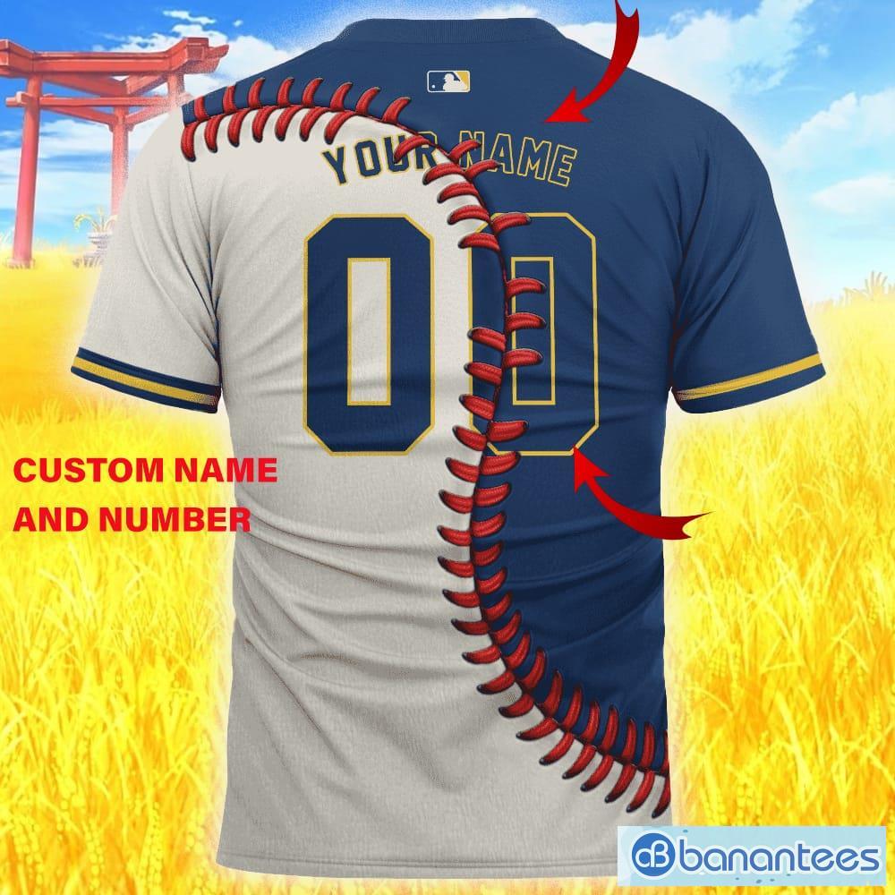 Milwaukee Brewers Custom Name & Number Baseball Jersey Special Gift For Men  And Women