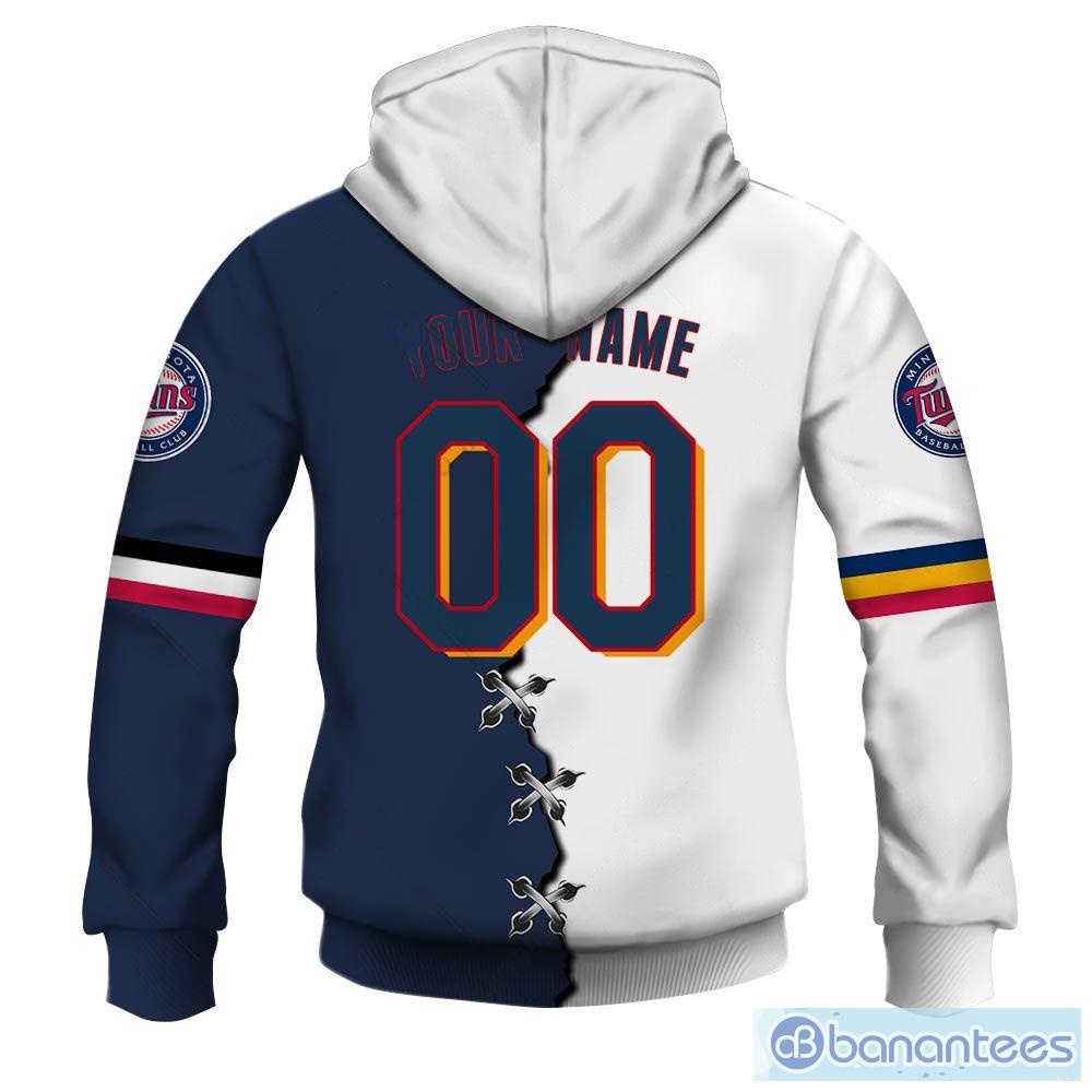 Minnesota Twins Custom Number And Name AOP MLB Hoodie Long Sleeve Zip  Hoodie Gift For Fans - Banantees