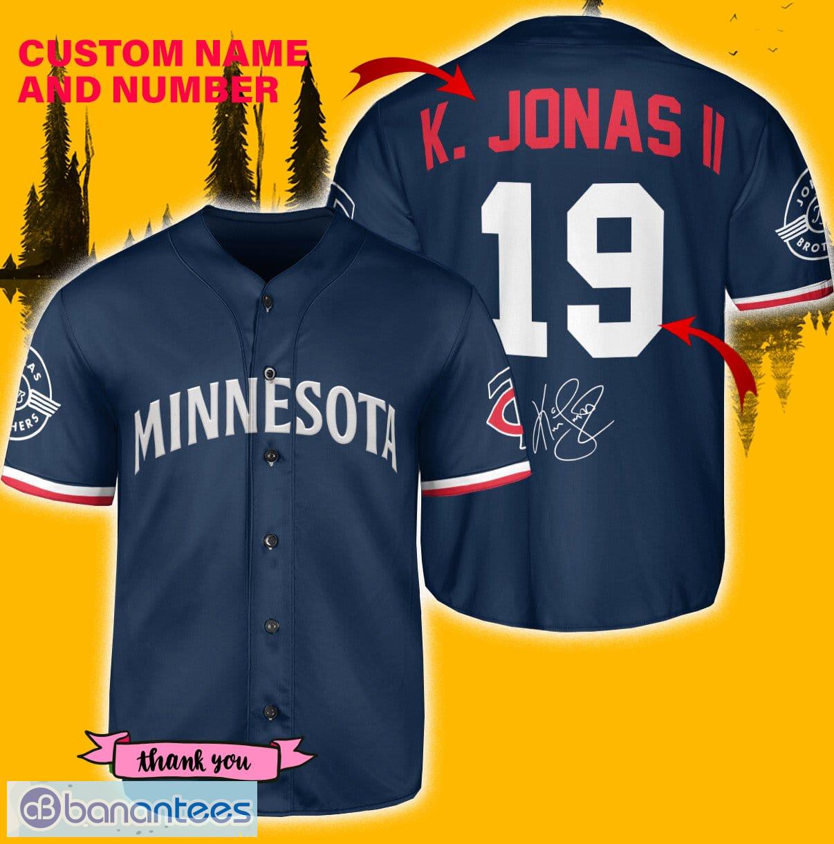 Minnesota Twins K. Jonas Navy Custom Number And Name Jersey