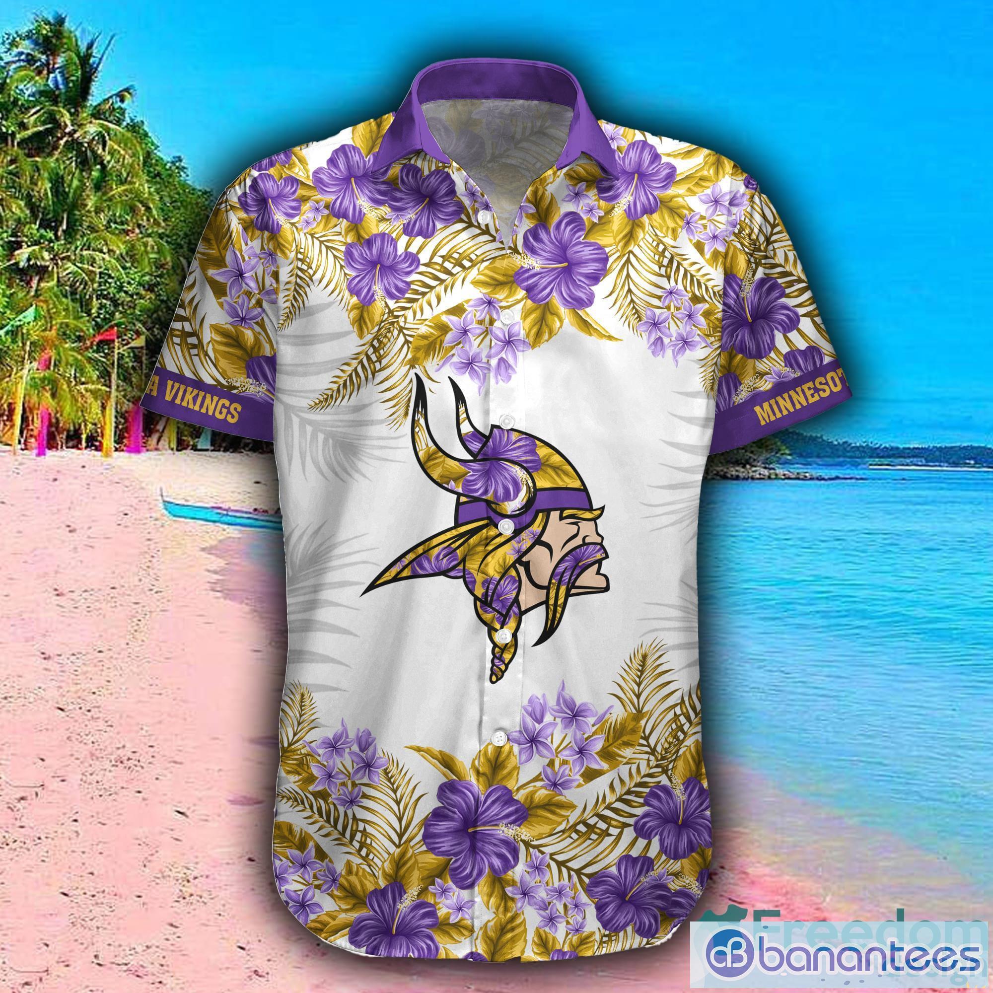 Minnesota Vikings 3D Hawaiian Shirt And Shorts For Men And Women Gift Fans  - Banantees