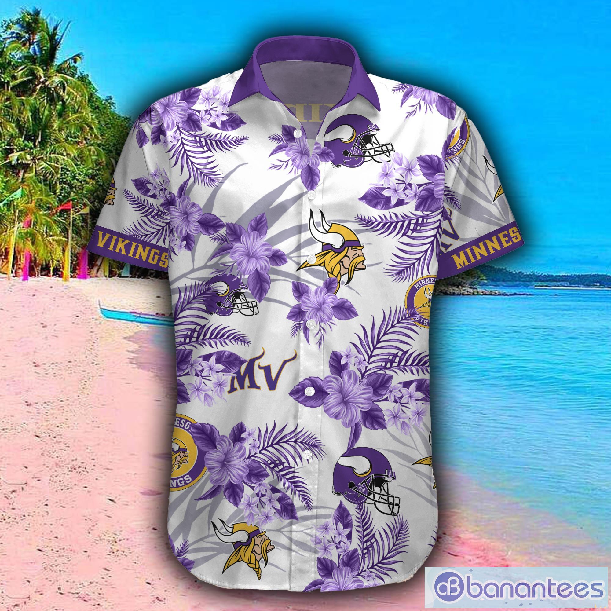 Nfl Minnesota Vikings Button Up Hawaii Gift For Summer Hawaiian Shirt And  Shorts