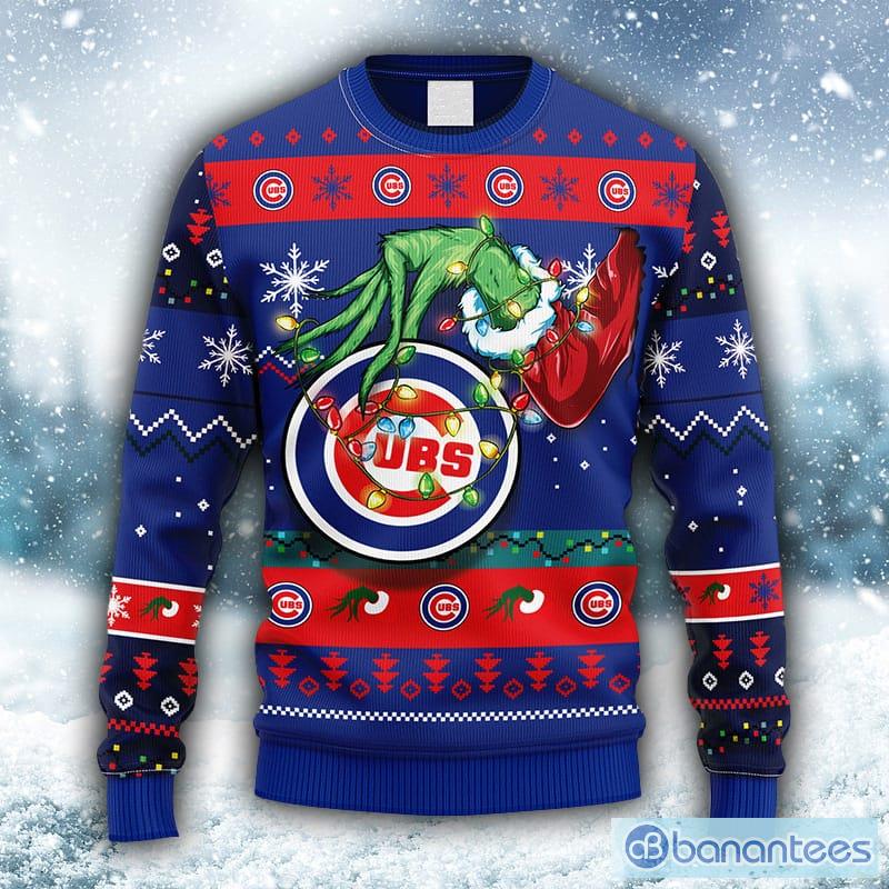 Cubs Christmas Sweater Grinch Baseball Chicago Cubs Gift