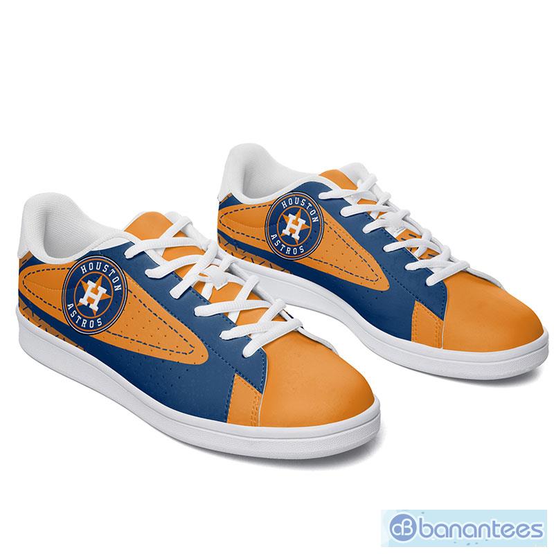 Houston Astros White Stan Smith Low Top Skate Shoes