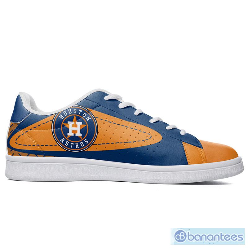 Houston Astros White Stan Smith Low Top Skate Shoes