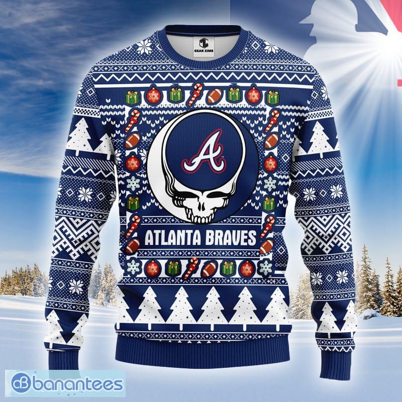 MLB Sport Fans Atlanta Braves Grateful Dead Christmas Gift Pattern Ugly  Christmas Sweater - Freedomdesign