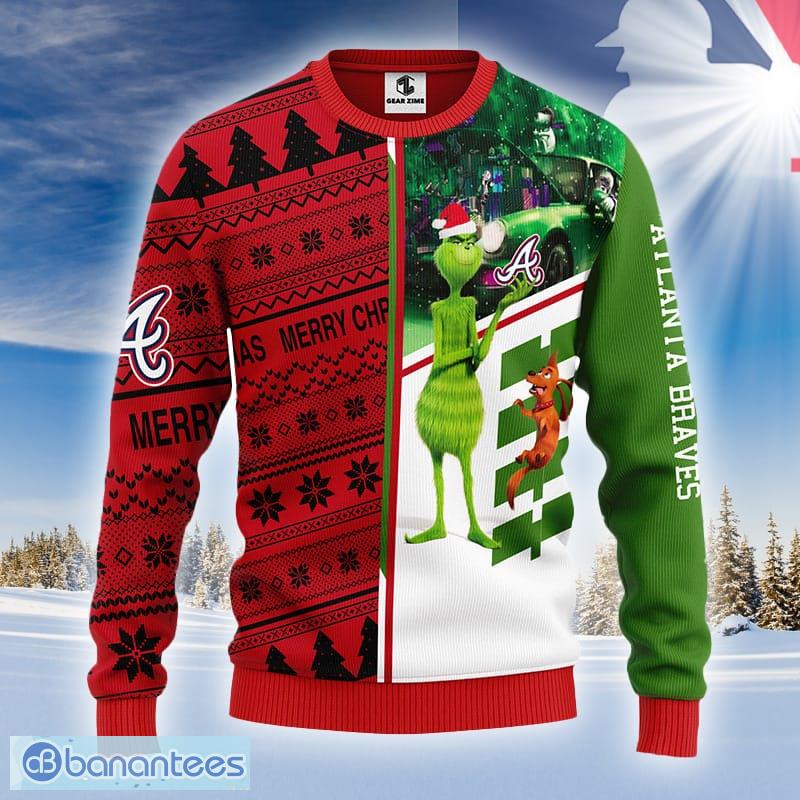 MLB Logo Atlanta Braves Funny Grinch Ugly Christmas Sweater For Men And  Women - Banantees