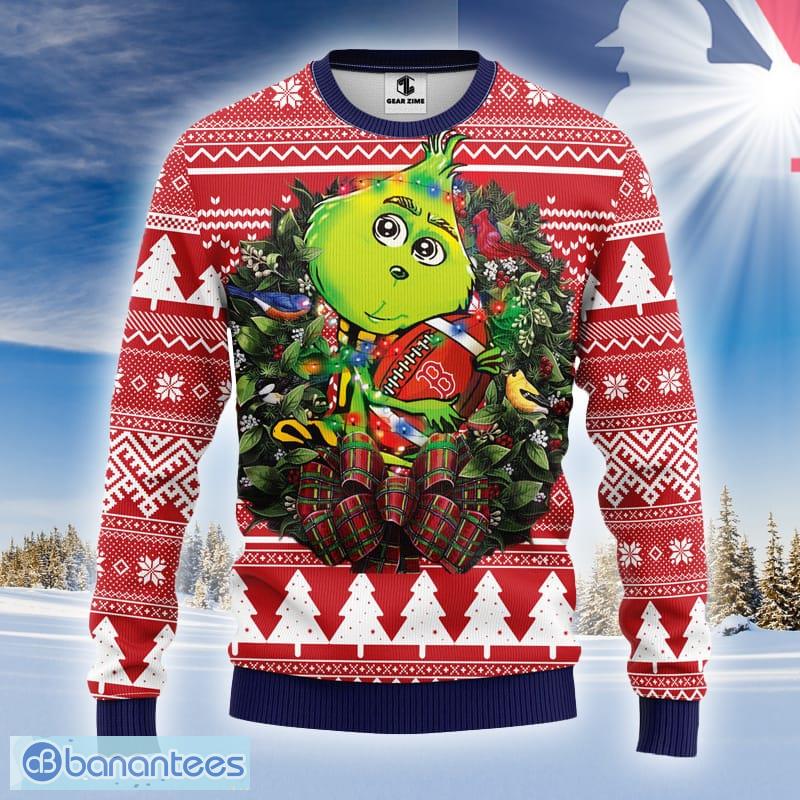 MLB Boston Red Sox Grinch Hug Christmas Ugly Sweater